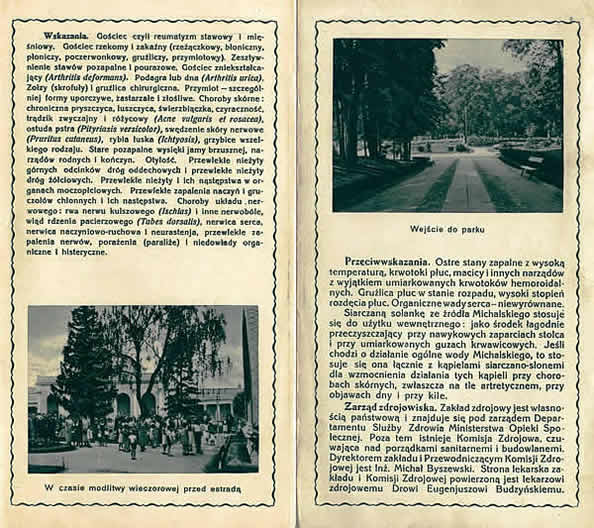 Fragment folderu Państwowego Zakładu Zdrojowego Busko-Zdrój z 1935 r.