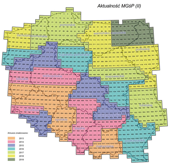 Aktualność arkuszy Mapy Geośrodowiskowej Polski (II)